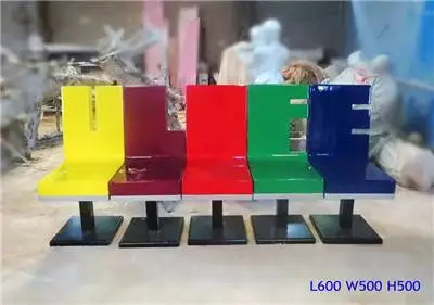 商场美存玻璃钢雕塑时尚沙发条凳摆设公园景观各种造型休闲创意树脂坐椅凳广州厂家批发定做