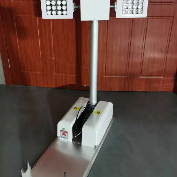 24伏电压升降照明灯杆,遥控升降旋转照明灯,黑盾照明