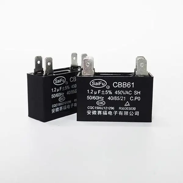 赛福 电动阀门引线电动方型薄膜电容CBB61 450VAC 1.5UF