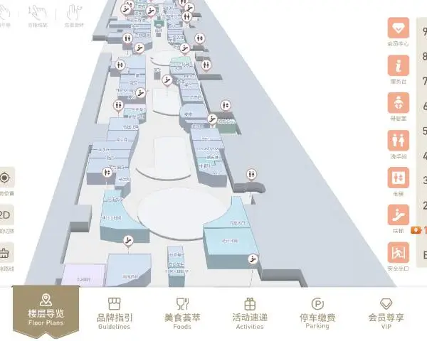 四川停车场室内3D地图导航系统自助服务设备 百宝图网络技术供应