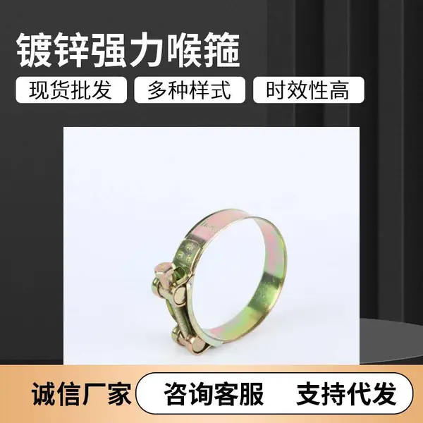 耐磨蚀强力喉箍碳钢镀锌强力卡箍加强型固定强力卡箍抱箍