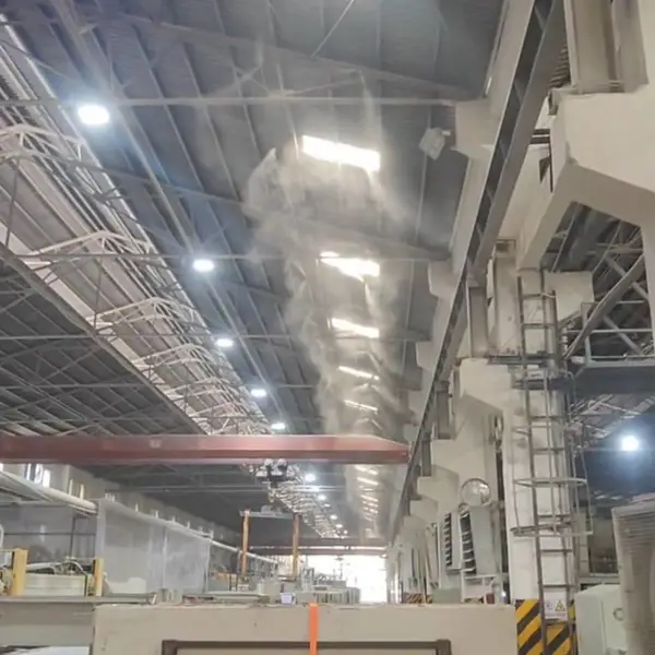 工业区雾桩降尘系统高压细水雾喷雾除尘建材车间工程专业设计