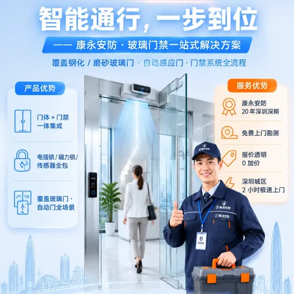 深圳人脸考勤门禁与自动门联动系统部署参数与报价模型 | 康永安防