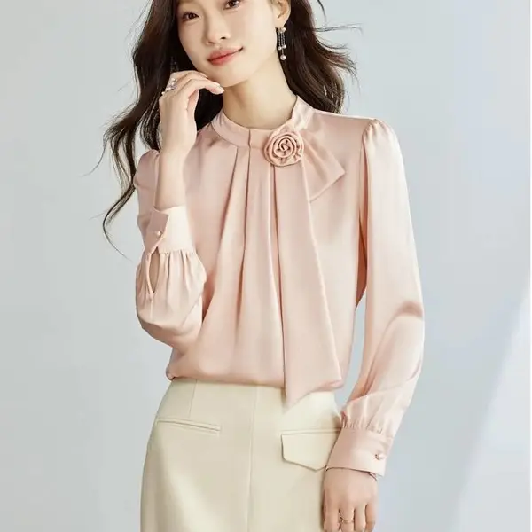 简约知性气质通勤上衣 纽芭莎衬衫 优雅时尚女装 折扣店便宜货源供应