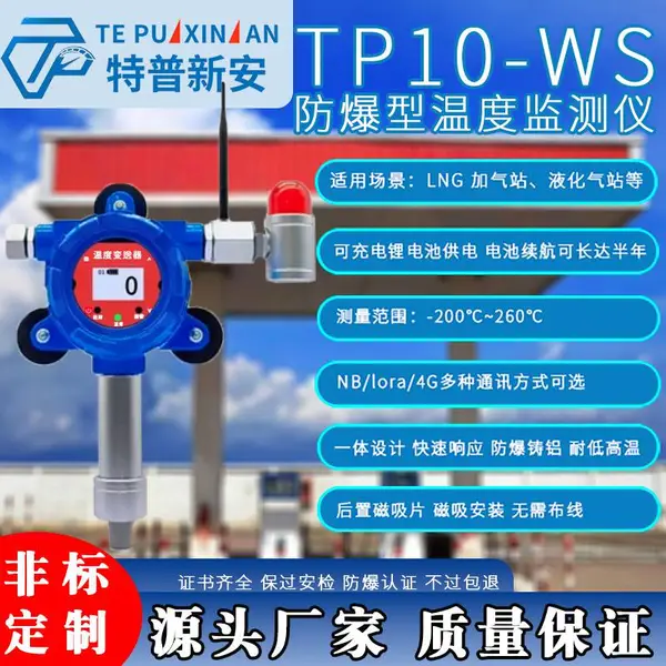 TP10防爆超低温温度监测零下可测工业LNG加气站冷链专用