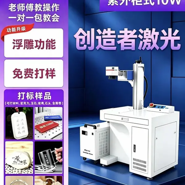 紫外激光打标机 高精度冷加工 适用电子元器件标识刻字
