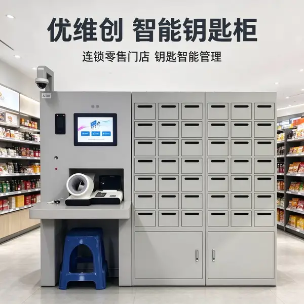 优维创人脸识别连锁零售智能钥匙柜门店仓库钥匙管理rfid自动记录