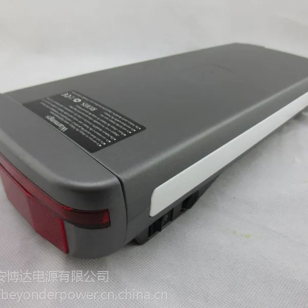 36V 10Ah 海马 出口 后衣架款电动自行车充电锂电池
