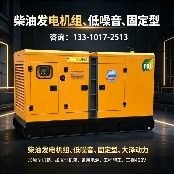 150KW柴油发电机低噪音三相四线供电基站