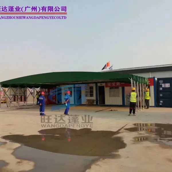 深圳厂家定制直销推拉活动雨棚,遮阳蓬,仓库移动蓬等各类雨棚