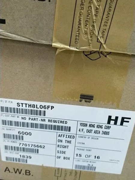 STTH8L06FP ST意法 TO-220F 快恢复二极管