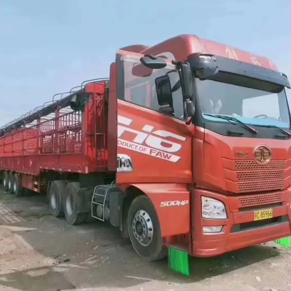 二手解放JH6 500马力牵引车国五13米高栏车