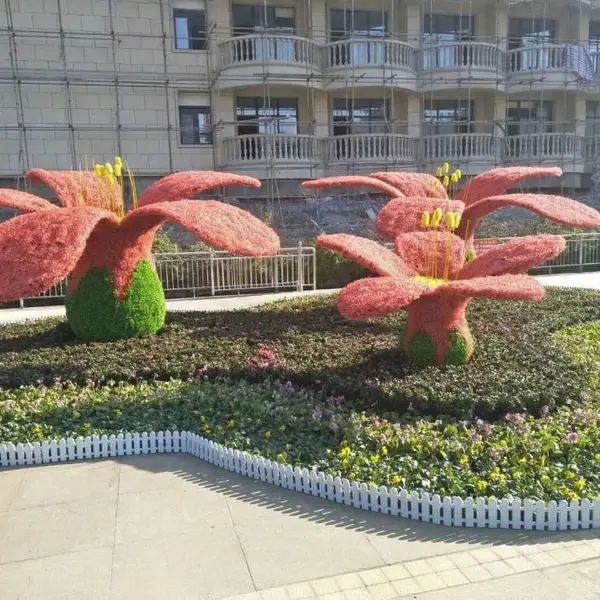 仿真动物造型工艺品真植物春节绿雕新春快乐