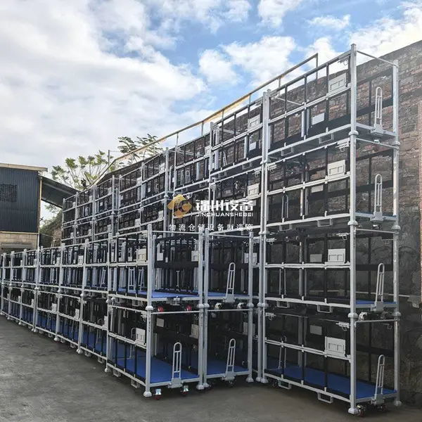 锦川非标型材堆垛周转车 管材长料专用 钢材堆垛***车 可定制