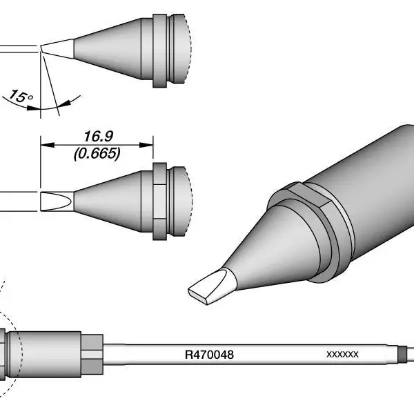 西班牙JBC捷毕禧R470044开槽凿型烙铁头4 x 1.8宝鸡地区代理