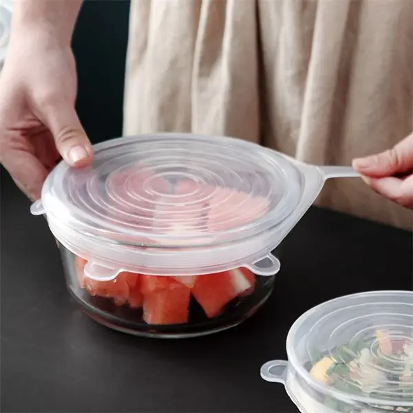食品级硅胶保鲜盖多功能硅胶密封碗盖冰箱微波炉密封保鲜膜