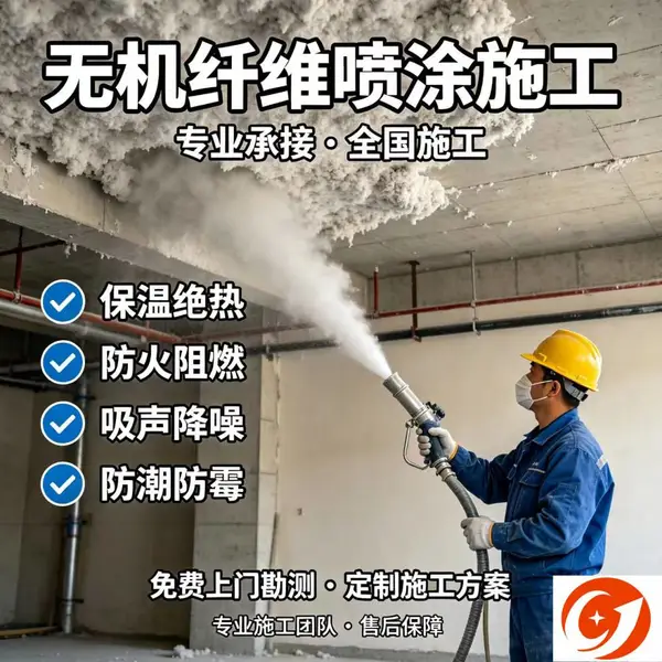 无机纤维喷涂隔音棉吸音棉消音降噪墙体天花板环保隔音防火棉