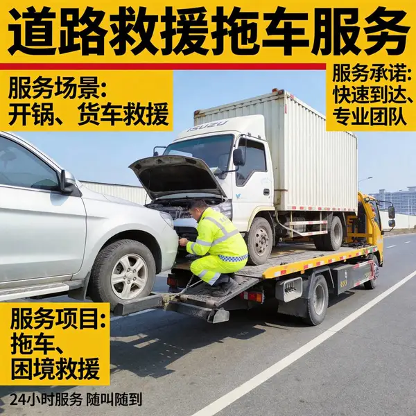 江门市新会区事故车吊车拖车服务|广东广通汽车救援专业起重覆盖全省拖车