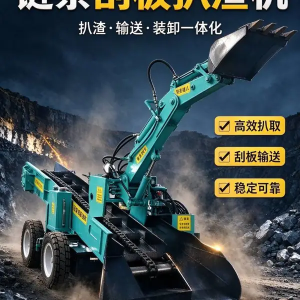 液压轮式皮带扒渣机自动扒渣输送矿山隧道施工辅助设备