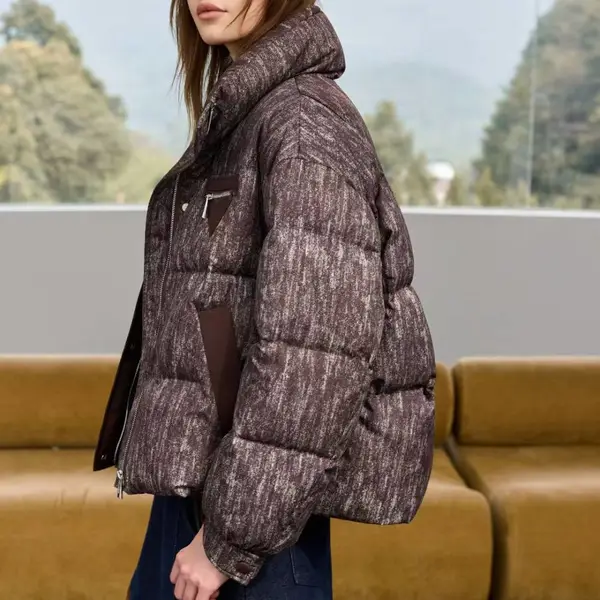 澜卡羽绒服专柜品牌尾货库存女装 女装加厚外套服装货源