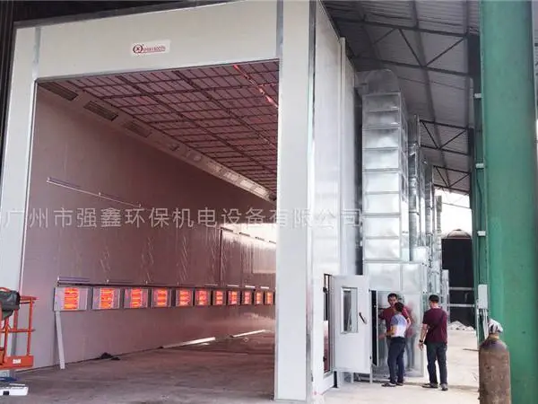 厂家供应大型客车喷烤房电加热大巴维修钣金设备 公交车烤漆房环保无尘喷漆房包安装