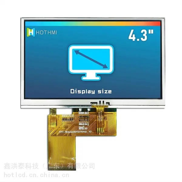 4.3寸工控显示屏RGB接口电阻触摸屏TFT LCD液晶屏