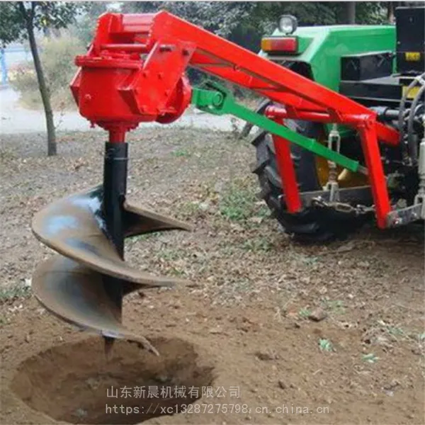 新晨便携式小型手提汽油挖坑机 大马力地钻机 8马力手推带架子挖坑机