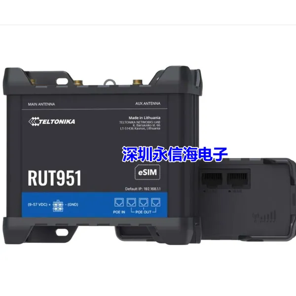 Teltonika RUT951B10J00路由器 4G/3G/2G/LTE CAT4, POE+ Cellular