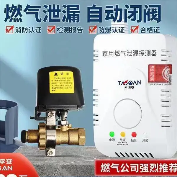 家用燃气报警器天然气管道专用报警器联动切断阀