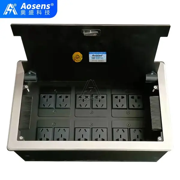 Aosens奥盛 AS-DK-360P-MS-ZN 开启式地插 信息插 电源插座 空架