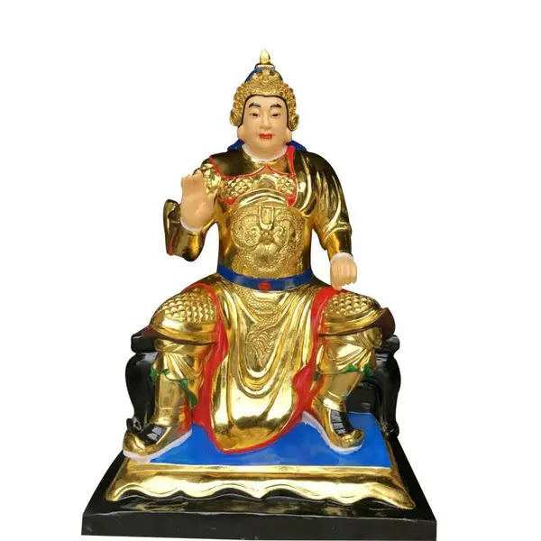 韩世忠中兴四将岳飞托塔***神像树脂玻璃钢***佛像厂