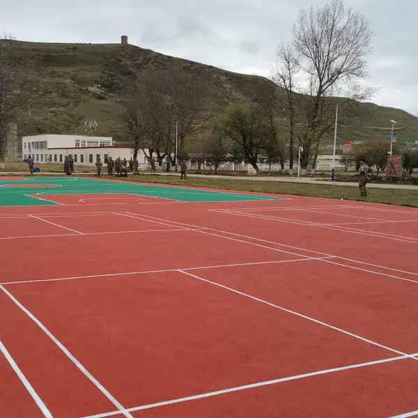 广州市黄浦区 半预制型硅pu 硅pu塑胶球场 水性地坪材料