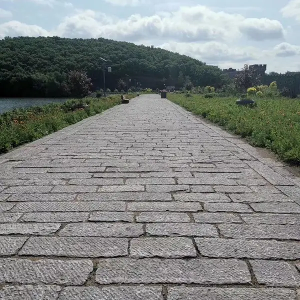 地面石材 复古仿古建筑 石屹错缝拼接青石板 碎拼毛石