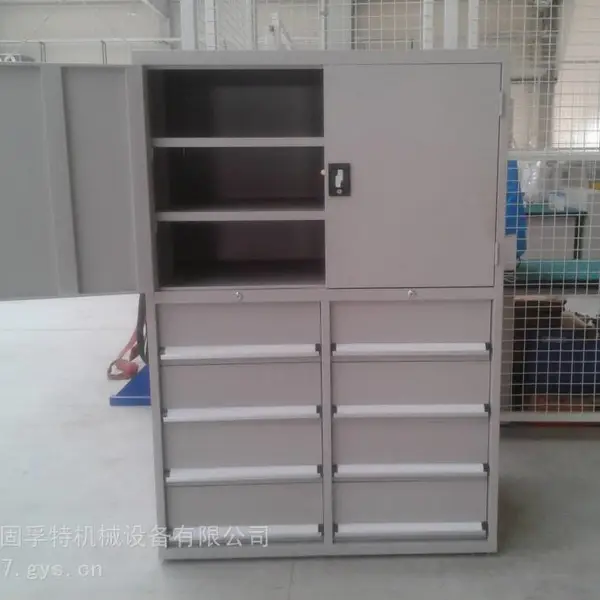 天津机加工车间带可调节层板冷轧钢多抽屉工具柜工位器具生产厂家