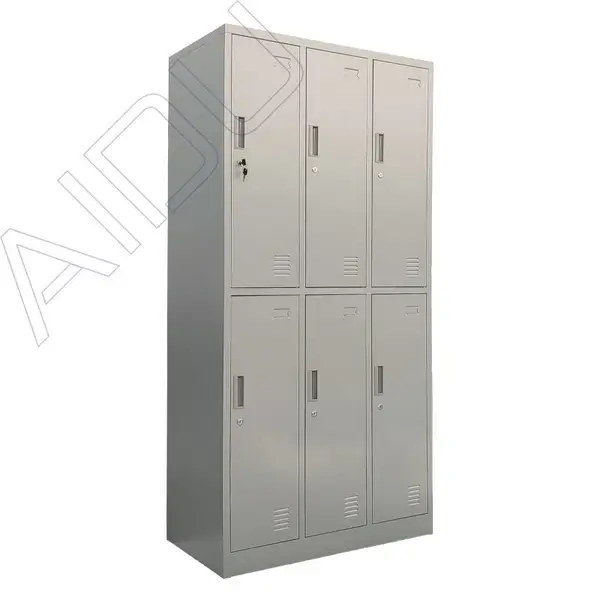 上海工厂直送供应AD-G-0056 加厚六门更衣柜宿舍衣厨学校衣柜钢制六门衣柜