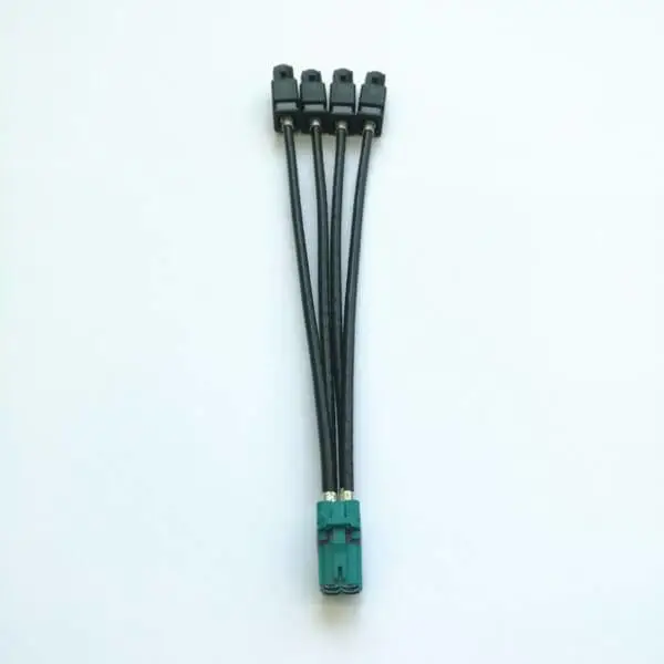 Fakra连接线电动公母4针同轴连接器汽车电缆线长20CM