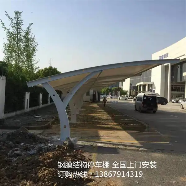 莆田钢结构自行车棚 员工自行车棚遮雨棚质保十五年