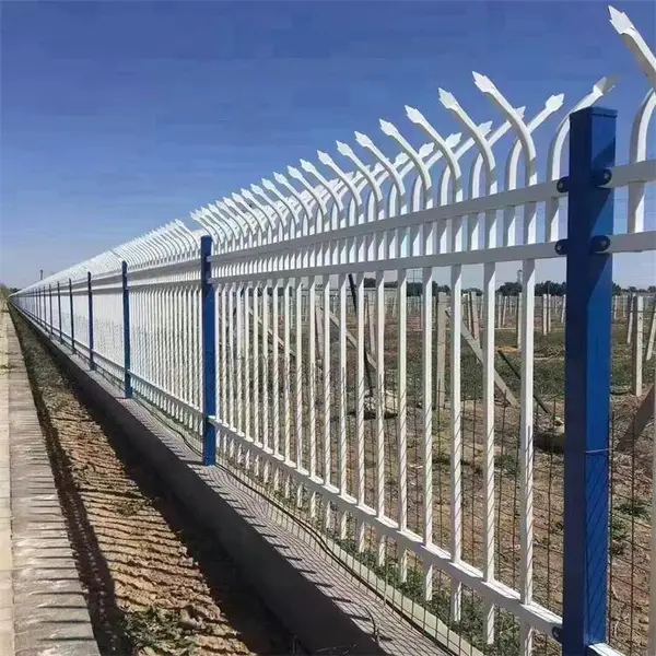 单侧弯头锌钢护栏 小区铁艺栅栏 焊接式围墙栏杆 穿插焊接围墙铁栅栏