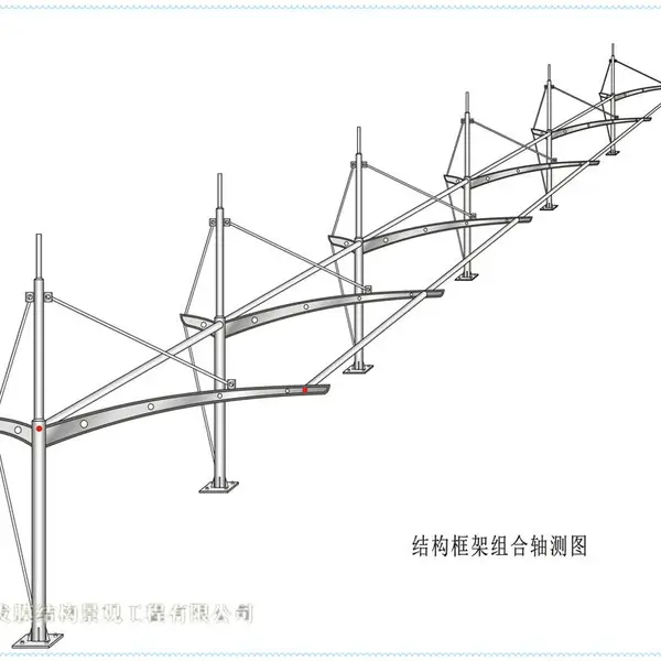 庆阳市华池县球场膜结构雨棚-游泳池膜结构遮阳棚施工安装