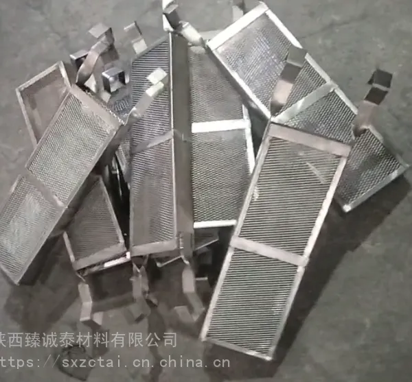 TA1电镀用钛阳极网篮 钛挂具 钛网篮 按图定制加工