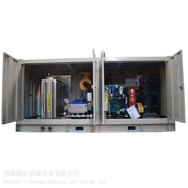 聚宏1600公斤换热器 凝汽器高压清洗机 柴油压水射流机组