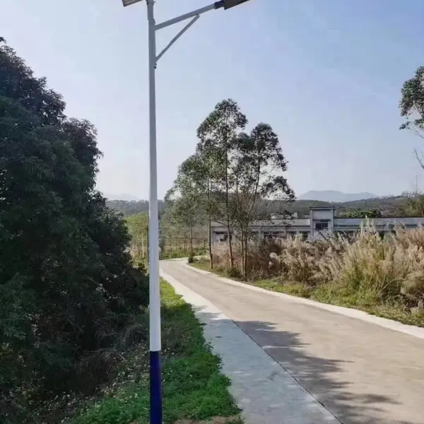 太阳能led路灯 5米6米新农村户外路灯 高杆灯 庭院灯 挑臂高杆道路灯