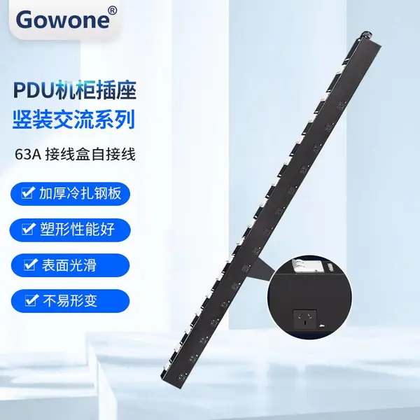 购旺Gowone直流PDU交流电源西门子空开直流插排63A80A15位国标孔自接线插座 63A交流