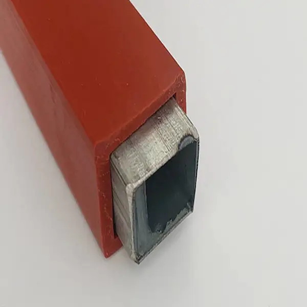硅胶空心方管密封条四方形硅胶套包型材防撞条