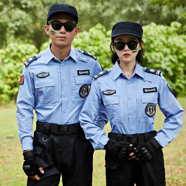 广州保安工作服定制 花都区物业保安特勤服工衣定做 保安大衣批发厂