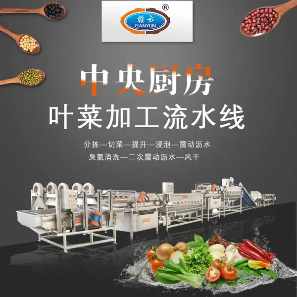 果蔬清洗流水线 蔬菜清洗设备 瓜果清洗流水线 净菜清洗流水线 预制菜真空预冷机