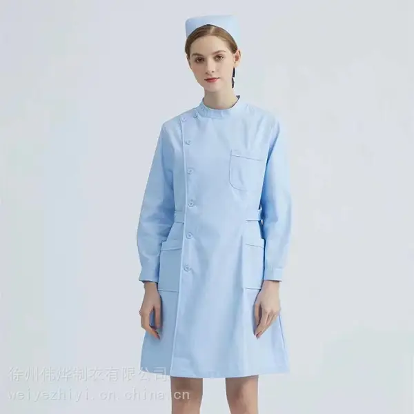 护士服短袖长袖女冬装夏装立领偏襟大码白大褂口腔医院工作服