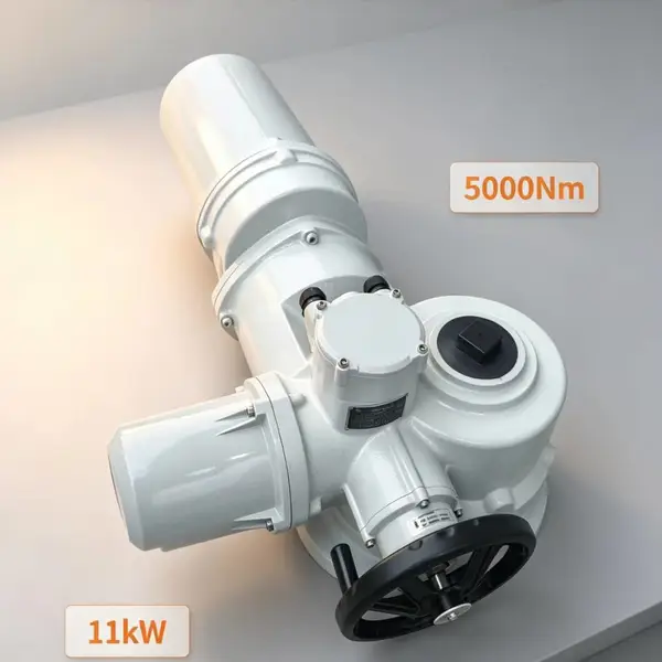 电力冶金石油行业智能电动执行器 DZW500多回转 5000NM 11KW 海恒阀电动装置
