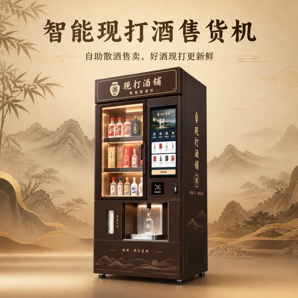 智能现打售酒机 商用自助 散酒售卖机 扫码定量打酒瓶装白酒