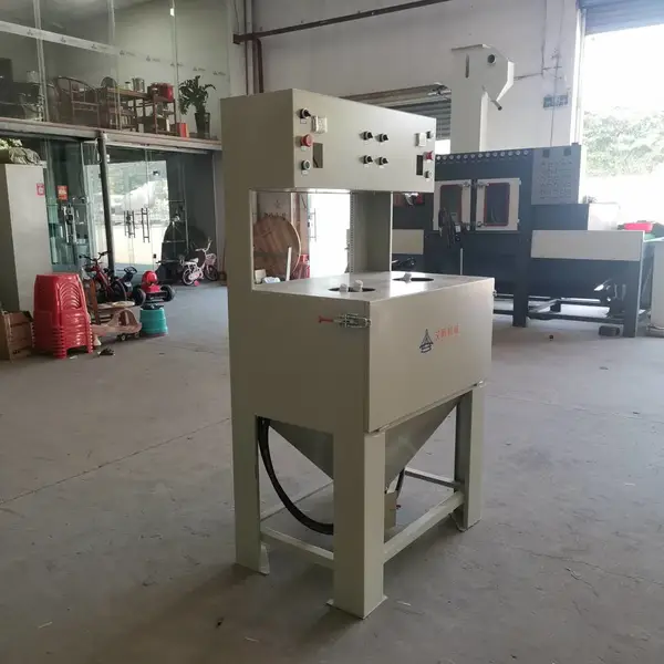 不锈钢水壶电解前去氧化皮表面处理 双工位内胆自动喷砂机